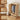Natural Freestanding Armoire Wardrobe Closet with Arched Fluted 2 Doors and 2 Storage Drawers