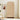 Wooden wardrobe in a room with a chair and abstract art on the wall