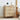 Wooden nightstand with decorative items in a bedroom setting