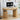 Natural Mid Century Modern Fluted Electric Standing Desk with Storage and USB & Type-C Charging Ports