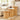 Natural Mid Century Modern Fluted Round Nesting Coffee Table Set of 3