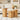 Natural Mid Century Modern Fluted Round Nesting Coffee Table Set of 3