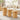 Natural Mid Century Modern Fluted Round Nesting Coffee Table Set of 3