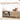 Natural Mid Century Modern TV Stand Media Console Table with Curved Profile Design & Nature Linen Doors