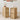 Natural Mid Century Modern Wooden Small Nightstand Set of 2 Slim End Table Curved Profile Design
