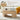 Natural Mid Century Oval Wood Fluted Lift Top Coffee Table with Hidden Compartment