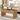 Wooden coffee table with lift-top feature in a living room setting
