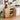 Natural Modern 2 Door Storage Cabinet Sideboard with Arched Fluted Door Design