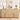 Natural Modern 4 Door Storage Cabinet Sideboard with Arched Fluted Door Design