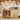 Natural Modern 4 Door Storage Cabinet Sideboard with Arched Fluted Door Design