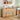 Natural Modern 4 Door Storage Cabinet Sideboard with Arched Fluted Door Design