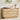 Natural Modern 53-Inch Curved 6 Drawer Dresser Wood Storage Cabinet with Hidden Handles