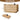 Wooden 6-drawer dresser with dimensions labeled on a white background