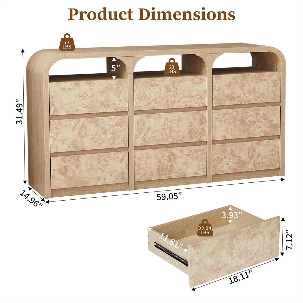 Wooden storage unit with dimensions labeled on a white background