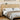 Natural Modern Boho Wood Fluted Wall Mounted Headboard Queen Size Only with 2 Outlets and USB & Type C Port