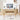 Natural Modern Fluted Wood Home Office Oval Desk with Sliding Tambour Door and Drawer