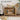 Natural Modern Hidden Cat Litter Box Cabinet Cat House with Scalloped Doors and Gold Handle