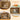 Natural Modern Hidden Cat Litter Box Cabinet Cat House with Scalloped Doors and Gold Handle