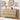 Wooden dresser with metal handles, wave pattern design, and anti-tipping device highlighted.