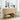 Wooden console table with decor items in a room setting