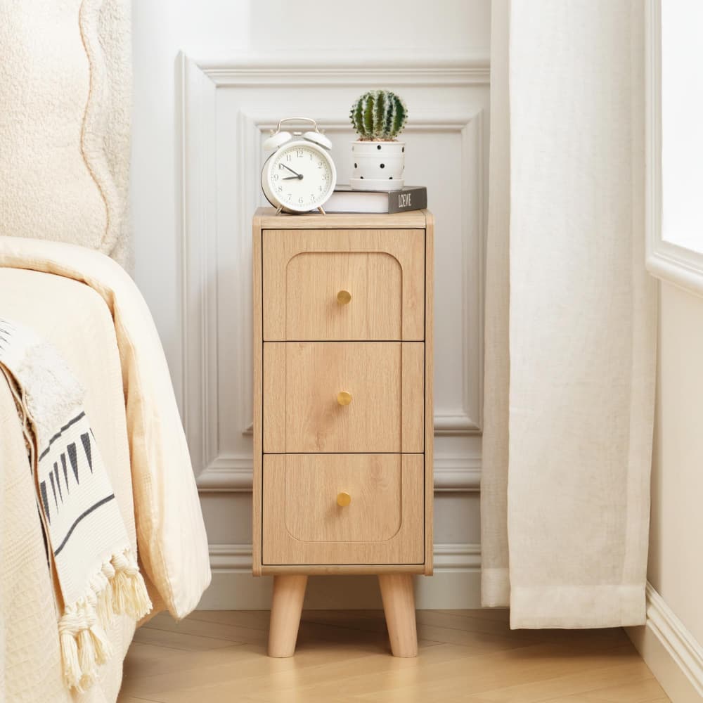 Natural Slim Couch Side Table