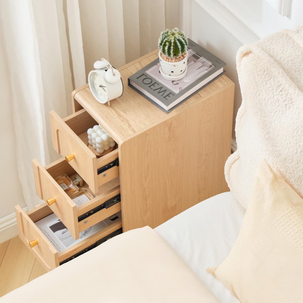 Natural Slim Couch Side Table
