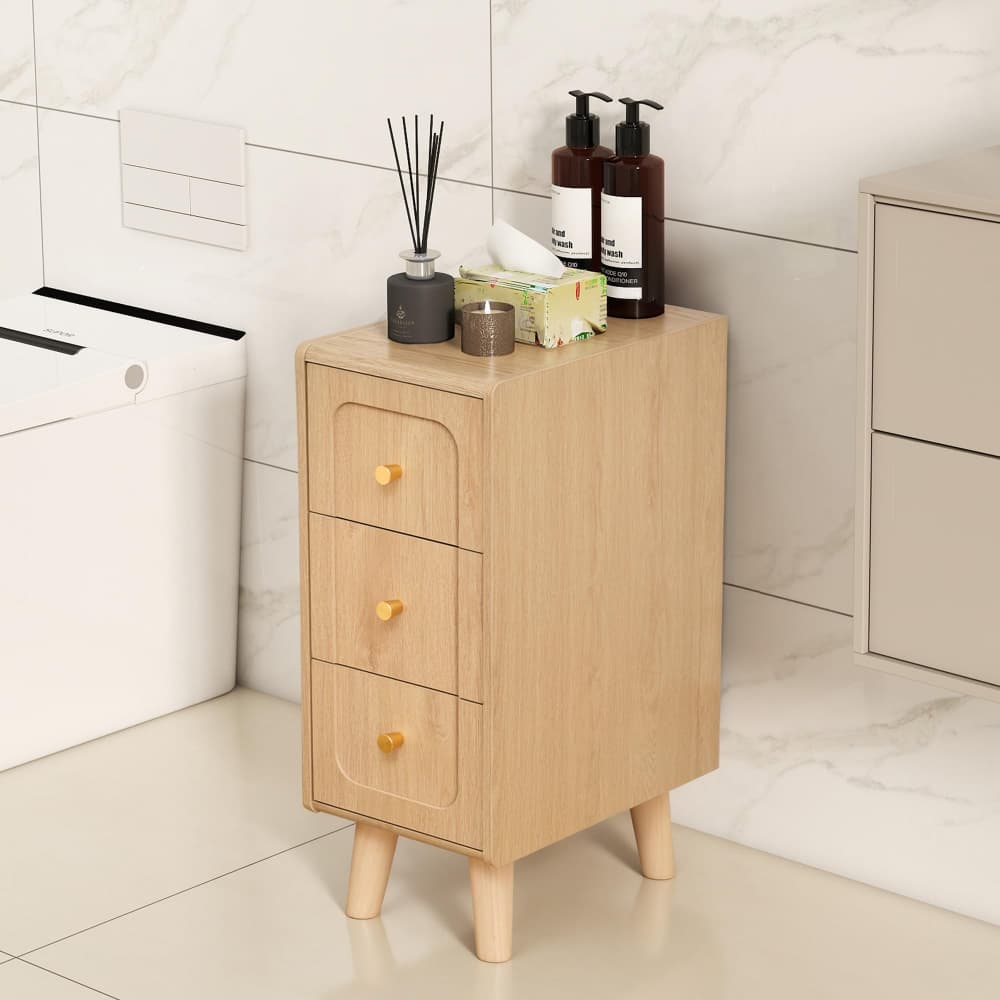 Natural Slim Couch Side Table