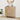 Wooden cabinet with circular design in a room setting