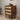 Rattan Nightstand Dresser Table Walnut with 3 Drawers