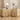 Set of 2 Natural Mid Century Modern Arched Fluted Design Nightstand with 2 Drawers