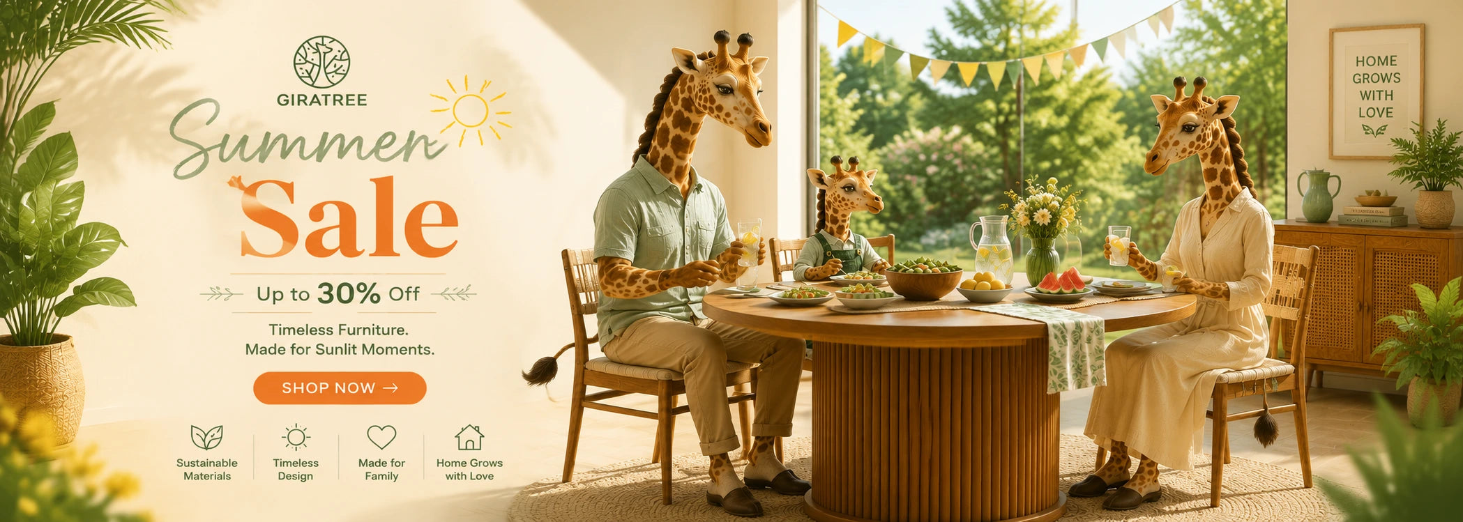 Giratree Dining Table Summer Sale
