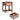 Walnut 21.65" H Modern Wood Nightstand End Table with Flax Finish and Drawer