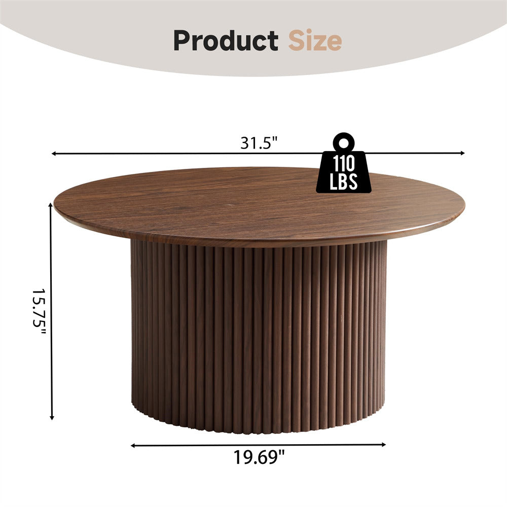 Wooden table with dimensions and weight label on a white background