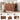Walnut 31.5" Hidden Cat Litter Box Enclosure Push-to-Open Double Doors Fluted Arched Fluted Design