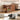 Walnut 31.5" Hidden Cat Litter Box Enclosure Push-to-Open Double Doors Fluted Arched Fluted Design