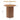 Walnut 31.5" Round Small Kitchen Dinner Table with Fluted Wood Base