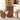 Walnut 31.5" Round Small Kitchen Dinner Table with Fluted Wood Base