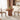 Walnut 31.5" Round Small Kitchen Dinner Table with Fluted Wood Base