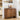 Walnut 31.5" Sideboard Storage Cabinet with 2 Doors & Arched Striped Pattern