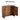 Walnut 31.5" Sideboard Storage Cabinet with 2 Doors & Arched Striped Pattern