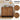 Walnut 31.5" Sideboard Storage Cabinet with 2 Doors & Arched Striped Pattern
