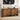 Walnut 31.5" Sideboard Storage Cabinet with 2 Doors & Arched Striped Pattern