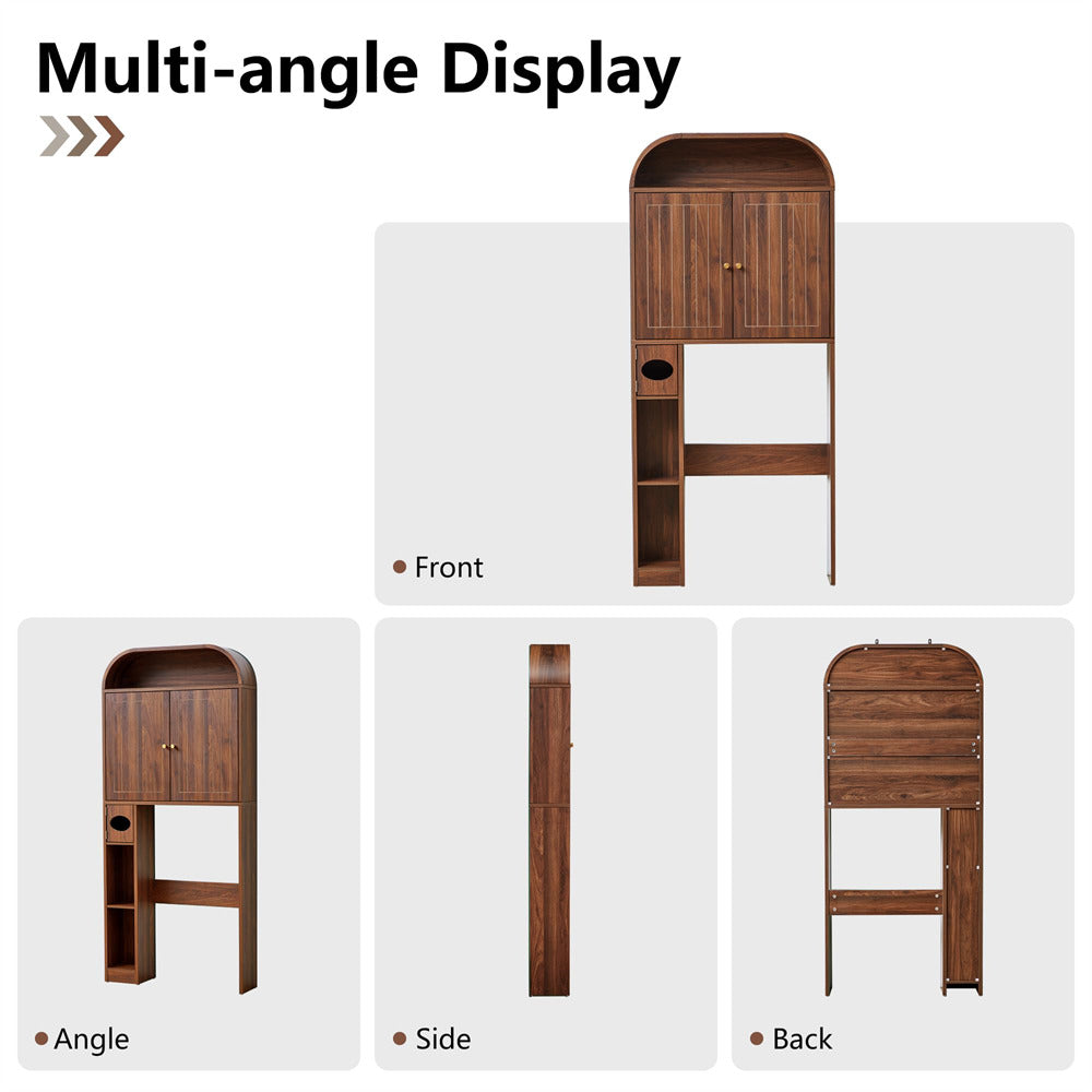 Walnut 31" Wide Over the Toilet Storage with Toilet Paper Holder