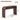 Product dimensions diagram of a dark brown wooden console table on a light beige background, showing measurements for width, height, depth, and weight.