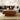 Walnut 35.4" Modern Square Coffee Table Recessed Hollow Center with RGB LED Lights