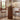Walnut 39.37" H Wood Fluted Round Bar Table with Base & Metal Ring Footrest
