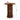 Walnut 39.37" H Wood Fluted Round Bar Table with Base & Metal Ring Footrest
