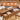 Walnut 39 Inch Modern Compact Small Computer Desk with Scalloped Drawers