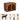 Walnut 39" Large Dog Crate Furniture Iron Rattan Wooden Heavy Duty Dog Kennel