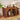 Walnut 39" Large Dog Crate Furniture Iron Rattan Wooden Heavy Duty Dog Kennel